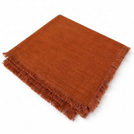 Aarhus Fringed 100% Linen Dishcloth - 12" × 12"