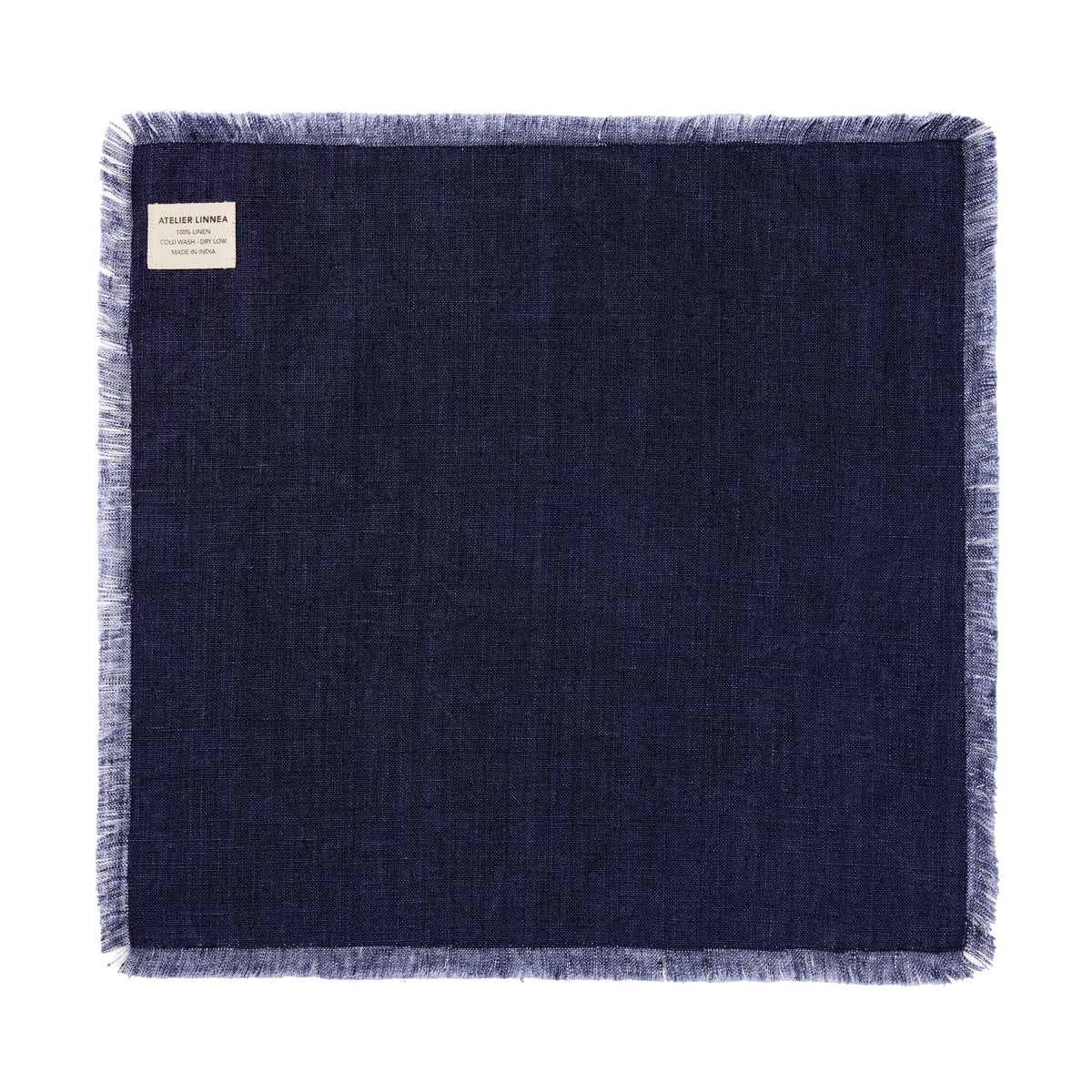 Aarhus Fringed 100% Linen Dishcloth - 12" × 12"