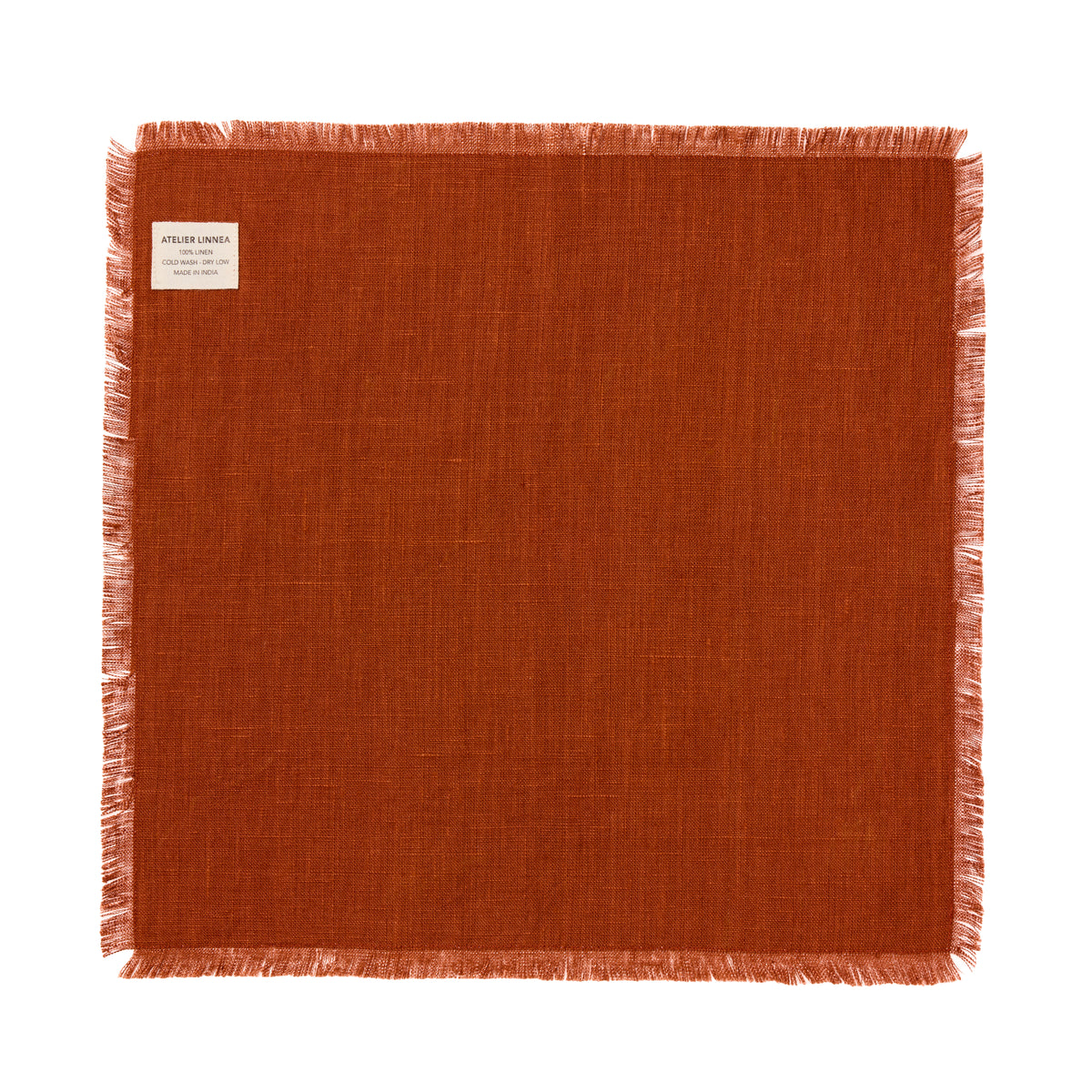 Aarhus Fringed 100% Linen Dishcloth - 12" × 12"