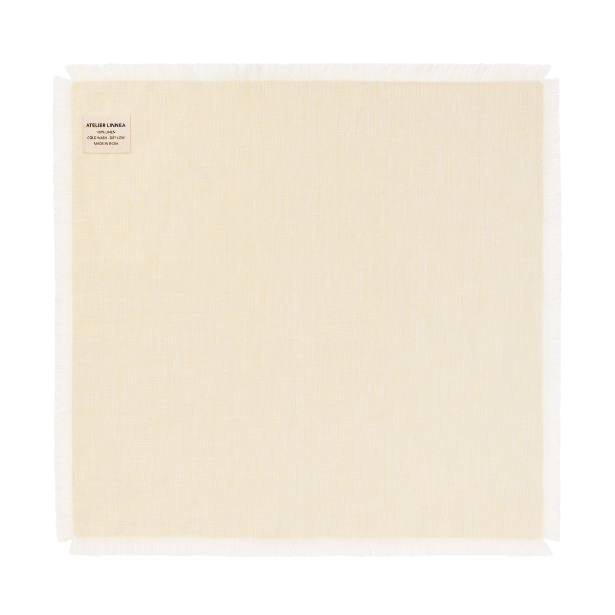 Aarhus Fringed 100% Linen Dishcloth - 12" × 12"