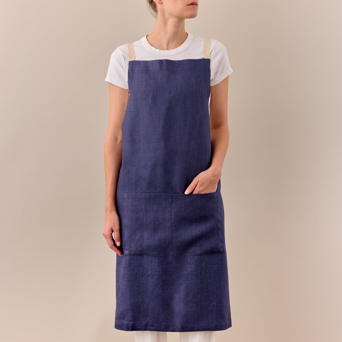 Aarhus Cross-Back 100% Linen Apron