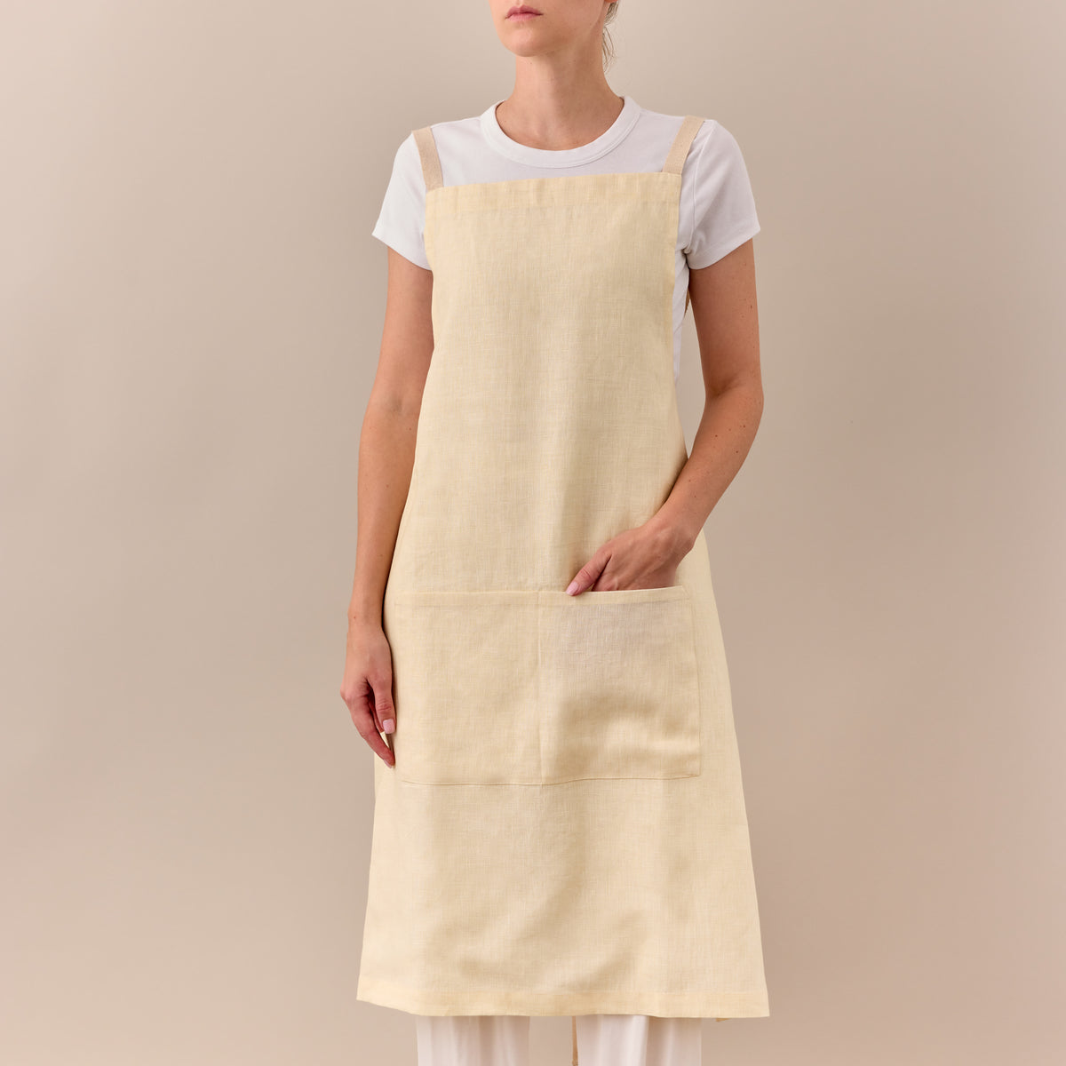 Aarhus Cross-Back 100% Linen Apron
