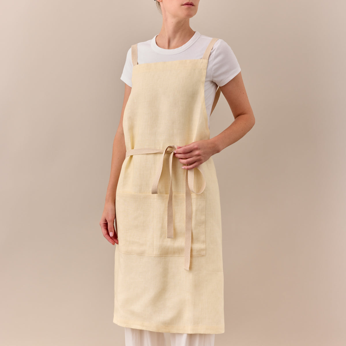 Aarhus Cross-Back 100% Linen Apron