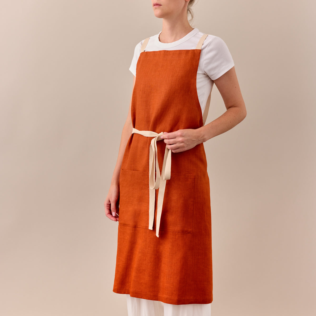 Aarhus Cross-Back 100% Linen Apron