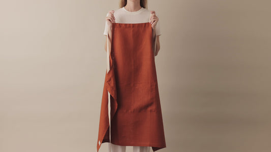 Aarhus Cross-Back 100% Linen Apron